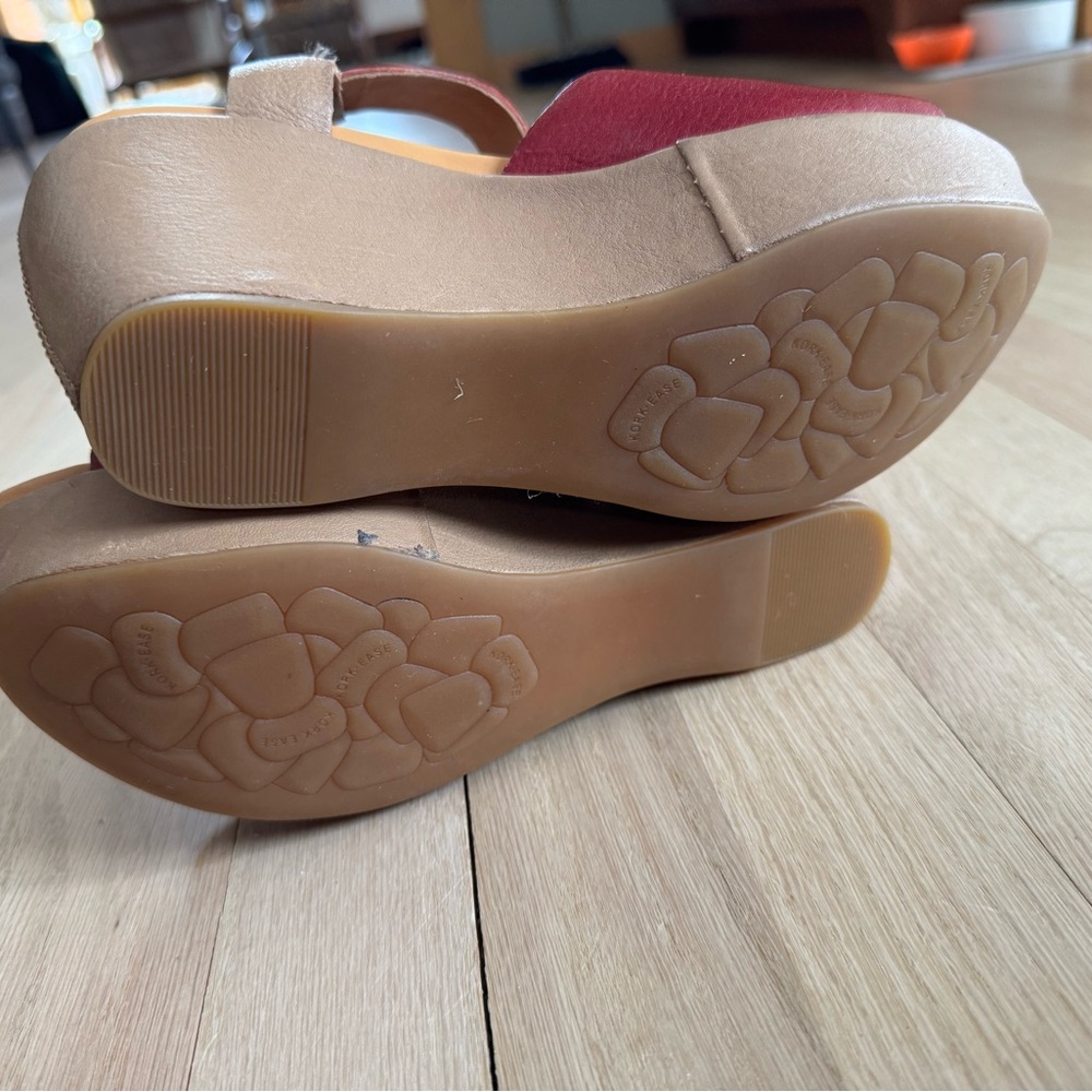 Kork-Ease sandals red leather. So comfortable! So much life left - Picture 6 of 8